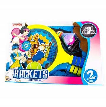 RAKIETKI Z PIŁECZKĄ ZESTAW DO GRY BADMINTON
