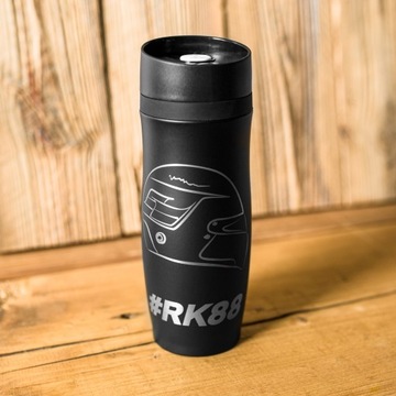 Термокружка Роберта Кубицы с гравировкой для фаната Формулы-1