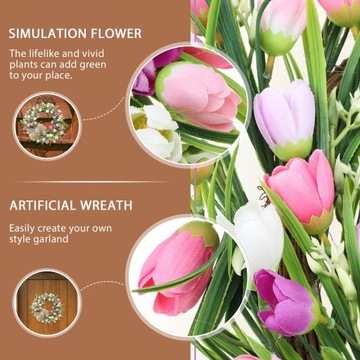 Подвеска венок из тюльпанов, подвесные украшения для дверей и окон