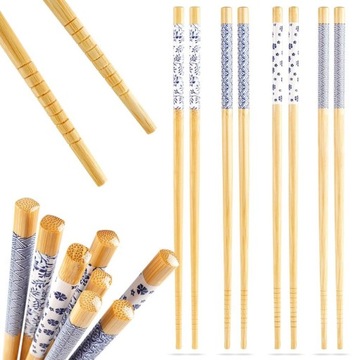 Pałeczki Bambusowe do Sushi 24cm Zestaw 8 Sztuk