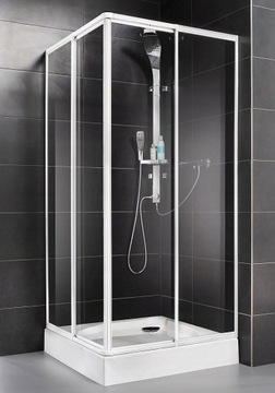 KABINA PRYSZNICOWA AQUAFORM 85 x 80 BIAŁA RAMA