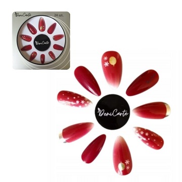 ИСКУССТВЕННЫЕ НОГТИ, РОЖДЕСТВЕНСКИЕ ЗИМНИЕ СОВЕТЫ, 24 ШТ.