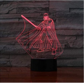 3D LED ЛАМПА USB STAR WARS LORD VADER SWORD REMOTE CONTROL