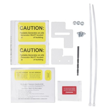 Комплект блокировки генератора. Зазор 1 1/4 дюйма между панелью точки доступа.