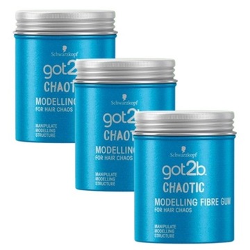 Schwarzkopf got2b Резинка для волос Chaotic 100 мл x3