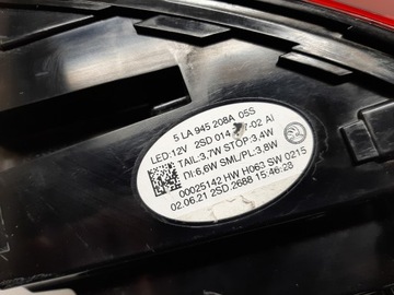 SKODA ENYAQ IV 5LA945208A SVĚTLO PRAVÝ ZADNÍ