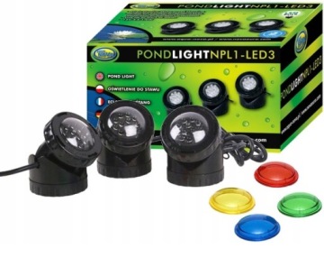 OŚWIETLENIE LED DO OCZKA 3 SZT + CZUJNIK ZMIERZCHU