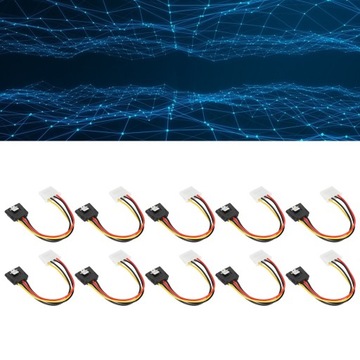Кабели SATA, 10 шт., большие, 4-15-контактные IDESATA