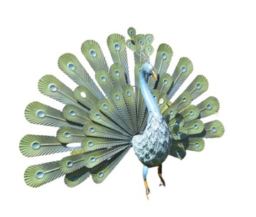 Ozdobna figura ogrodowa metalowa PAW 80x50cm