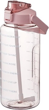 БУТЫЛКА ДЛЯ ВОДЫ БУТЫЛКА С МЕРНОЙ СОЛОМОЙ НАПОМИНАНИЕ FITNESS GYM 2L