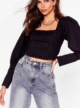 NASTY GAL BLUZKA DAMSKA JEANS KLASYCZNA 42 1YHV