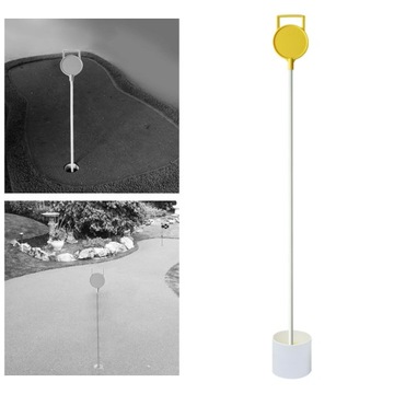 Портативный набор флажков для гольфа, чашка для тренировок в гольфе, желтый зеленый флаг