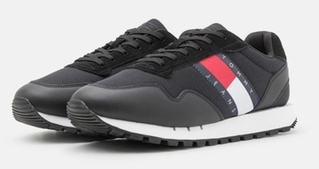 Tommy Hilfiger Buty męskie Sneakersy Retro Leather Runner Black r. 44