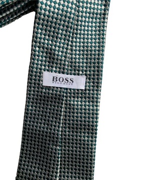 Hugo Boss Krawat ze wzorem na całej powierzchni jedwabny elegancki męski