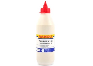 KLEJ DO DREWNA TWARDEGO Rakoll Express 25 D 500G WODOODPORNY WIKOL
