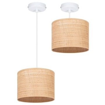 NOWOCZESNA LAMPA SUFITOWA WISZĄCA RATAN RATTAN