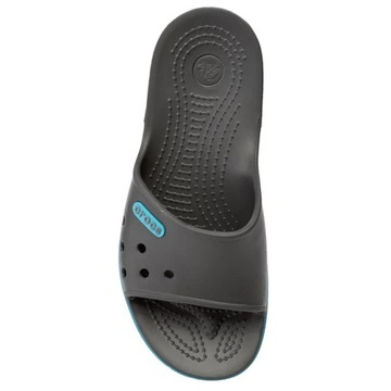 Klapki Crocs Crocband II Slide Graphite/Electric blue, Szare 36,5 M4/W6