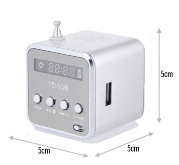 ПОРТАТИВНЫЙ АККУМУЛЯТОРНЫЙ FM-РАДИО СО СВЕТОДИОДНЫМ ДИНАМИКОМ, СЕРЫЙ