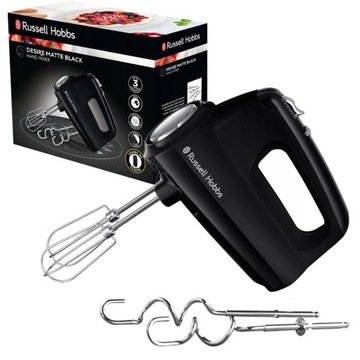 MIKSER RĘCZNY KUCHENNY RUSSELL HOBBS 350 W PRĘDKOŚĆ 5 POZIOMÓW + TURBO