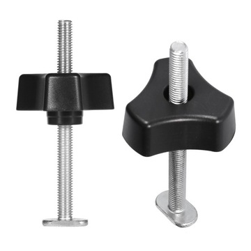 Набор быстродействующих металлических струбцин для деревообрабатывающего инструмента с Т-образным пазом.