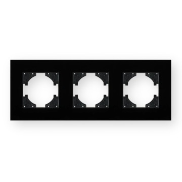 ТРОЙНАЯ ТРЕХМОДУЛЬНАЯ СТЕКЛЯННАЯ РАМА, ЧЕРНАЯ СЕРИЯ EVO2