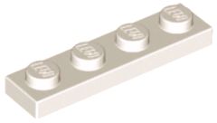 LEGO PŁYTKA 1X4 BIAŁA NR 3710 - 3 SZT