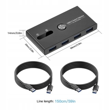 Переключатель USB 3.0 Док-станция KVM