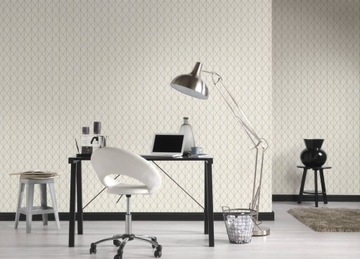 ОБОИ ЗОЛОТЫЕ РОМБЫ КРЕМОВЫЙ ГЛАМУР АРТ ДЕКО