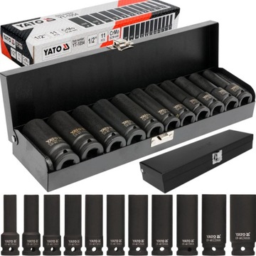 YATO NASADKI UDAROWE KLUCZE NASADOWE DŁUGIE 1/2