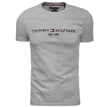 T-SHIRT KOSZULKA MĘSKA TOMMY HILFIGER SZARA EST. 1985 ROZ. S