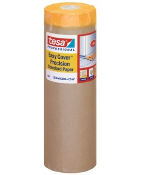 TESA EASY COVER Papier z taśmą malarską maskujący zabezpieczający 25mx0,3m
