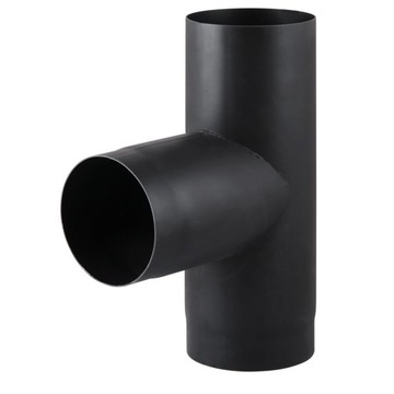 Trójnik spalinowy czarny 90° | fi 160 mm