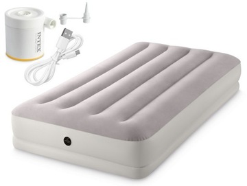 ВЕЛУРОВЫЙ МАТРАС С USB-НАСОСОМ INTEX 64177