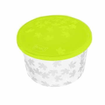 BRANQ RUKKOLA OKRĄGŁY PLASTIKOWY POJEMNIK NA ŻYWNOŚĆ 0,75L - LIMONKA