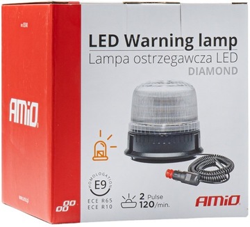 Магнитный маяк Сигнальная лампа 24LED SMD 12V 24V DIAMOND белый абажур