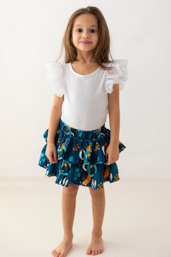 ДЕТСКАЯ БЛУЗКА, БЕЛАЯ, ОДНОРОДНАЯ, ТЮЛЬ, Оборки, 122, Лили Серый