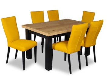Zestaw Loft stół 160*90 / 240 + 6 krzeseł