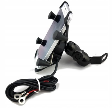 MOTOCYKLOWY UCHWYT X NA TELEFON LUSTERKO ŁADOWARKA