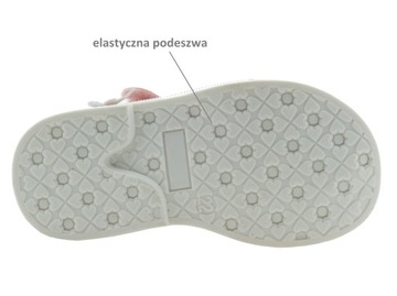 SANDAŁY DZIEWCZĘCE BUTY DZIECIĘCE KRYTE SANDAŁKI NA RZEPY WKŁ. SKÓRA R. 25