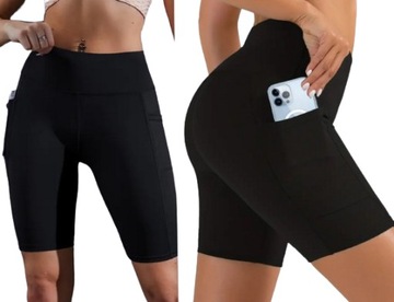 ВЕЛОСИПЕДНЫЕ ЛЕГГИНСЫ КОРОТКИЕ ШОРТЫ С КАРМАНАМИ цвета L/XL