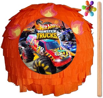 PINIATA MONSTER TRUCKS AUTA HOT WHEELS + GRATISY