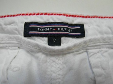 TOMMY HILFIGER SPODNIE MATERIAŁOWE BIAŁE ROZ.12 BD