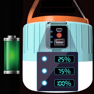 СОЛНЕЧНАЯ СВЕТОДИОДНАЯ ТУРИСТИЧЕСКАЯ ЛАМПА CAMPING POWERBANK