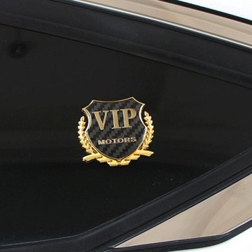 METALOWE NAKLEJKI BOCZNE VIP ZNAK NA ZDERZAK SAMOCHODU