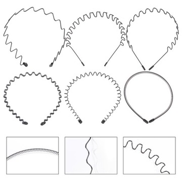 6 мужских противоскользящих металлических лент для волос