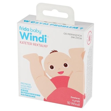 WINDI Kateter rektalny na kolkę, wzdęcia, gazy dla niemowląt, 10sztuk