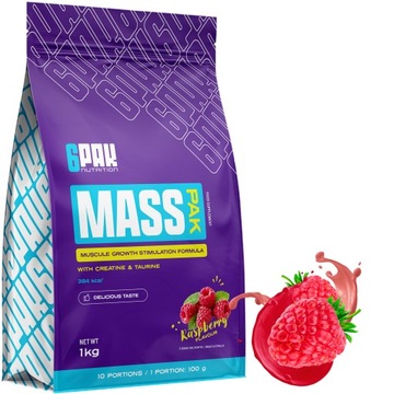 MASS PAK 1KG GAINER COMPLEX BIAŁKO KREATYNA MASA