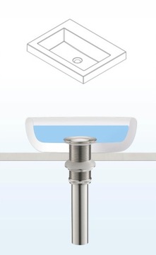 Сифон для раковины белая раковина+раковина серебро без перевода