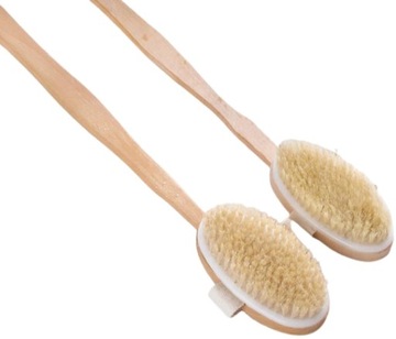 SZCZOTKA DO MYCIA PLECÓW KĄPIELI DŁUGA DREWNIANA R