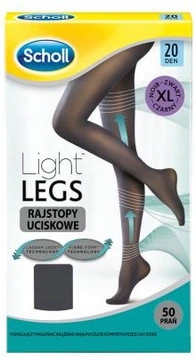 Rajstopy uciskowe SCHOLL Light Legs _ 20 DEN _ czarny _ rozmiar XL